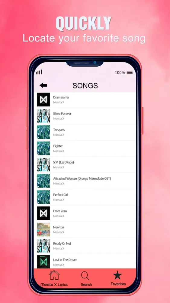 Monsta X Lyrics Screenshots
