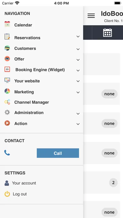 Скриншоты IdoBooking