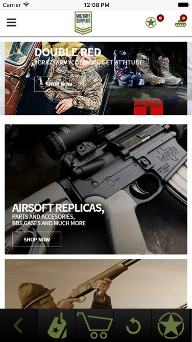 Capturas de tela do Military Surplus SHOP