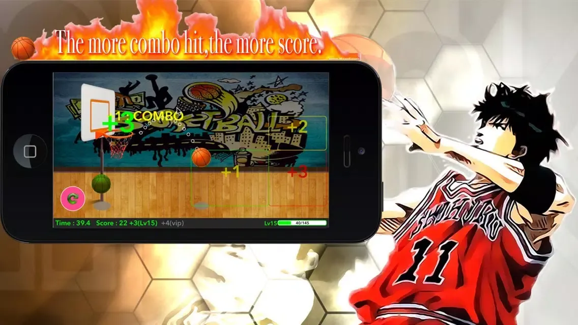 Capturas de tela do PaPaPa-Enjoy Hot Shoot（Popular Basketball Game）