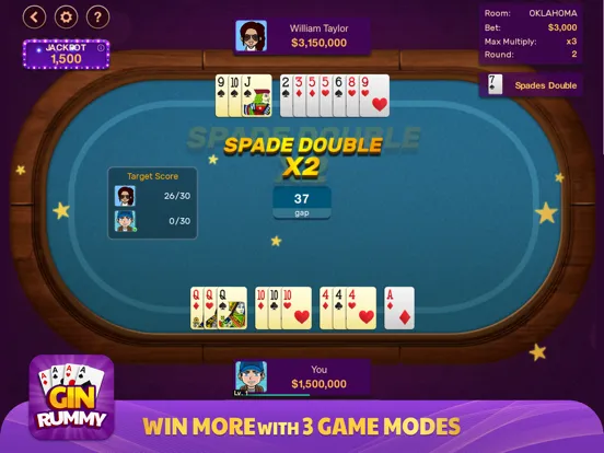 Gin Rummy: Offline Game iPad  سکرین شاٹس