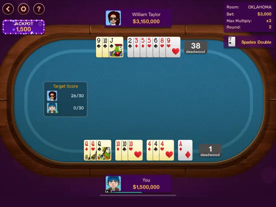 Gin Rummy: Offline Game iPad  سکرین شاٹس