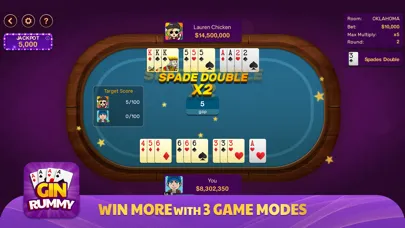 Gin Rummy: Offline Game سکرین شاٹس