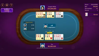 Gin Rummy: Offline Game سکرین شاٹس