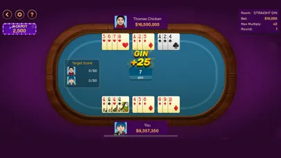 Gin Rummy: Offline Game سکرین شاٹس