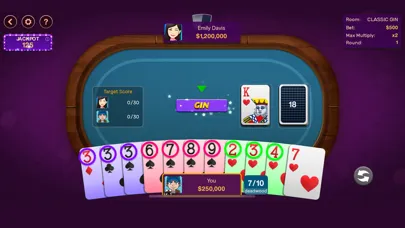 Gin Rummy: Offline Game سکرین شاٹس