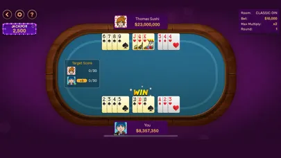 Gin Rummy: Offline Game سکرین شاٹس
