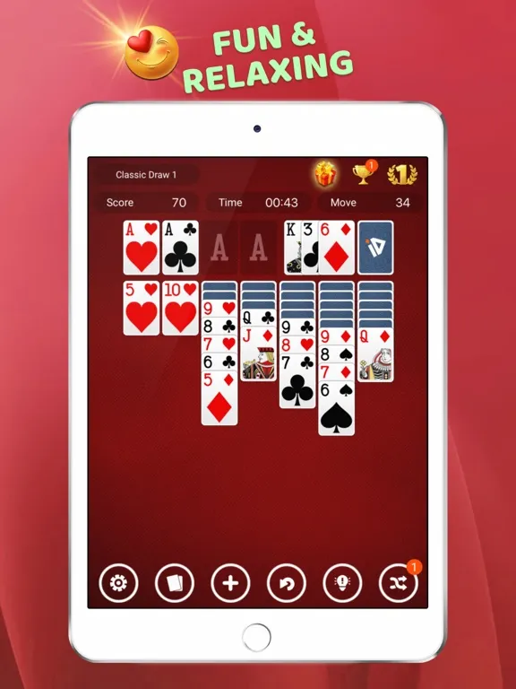 ภาพหน้าจอของ Solitaire Classic Evolution iPad 