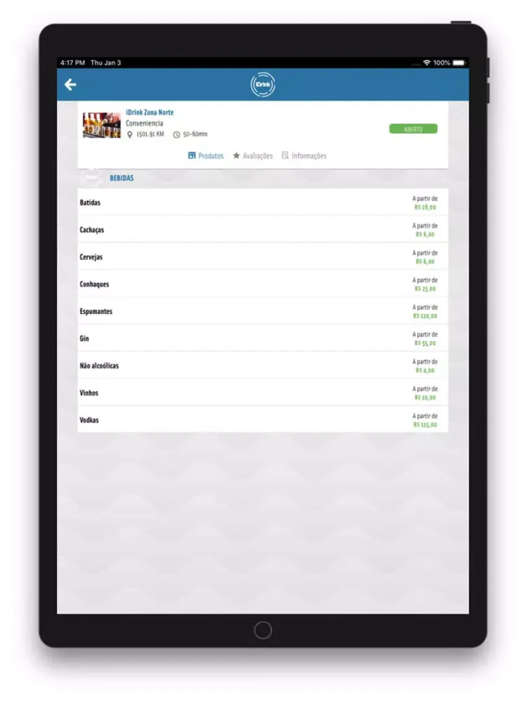 Скриншоты iDrink - Aplicativo Delivery iPad 