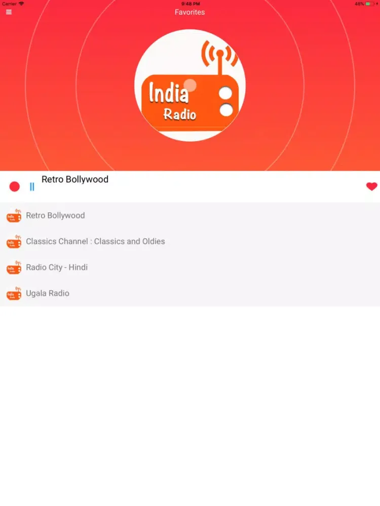 Radio India: Online FM iPad  Screenshots