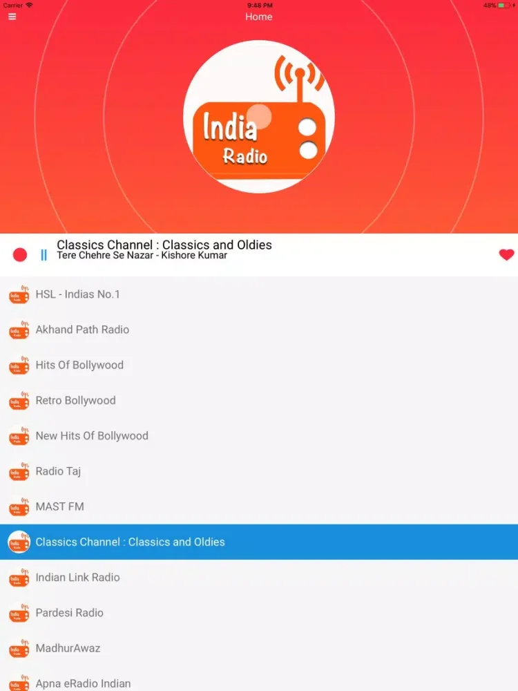 Radio India: Online FM iPad  Screenshots