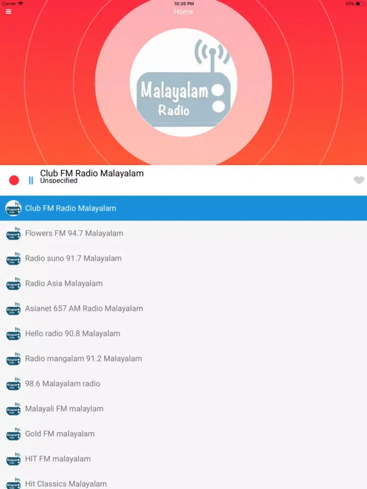 تصاویر Radio Malayalam: Online FM iPad 