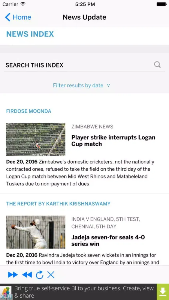 Live Cricket Score and News Update スクリーンショット