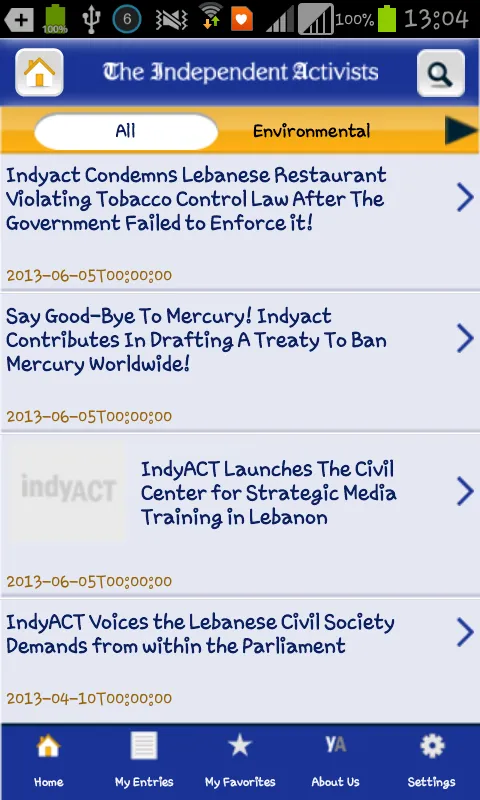 Capturas de pantalla de IndyAct