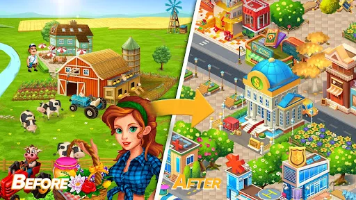 Ảnh chụp màn hình của Big Farmer Town: Offline Games