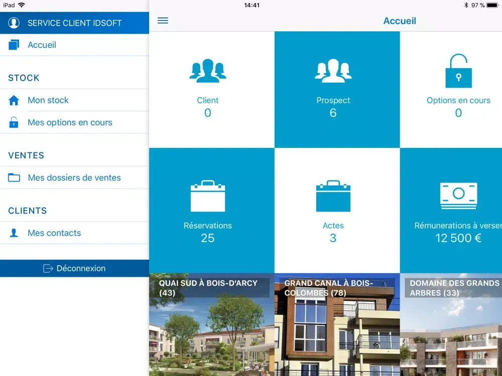 Capturas de tela do Mon promoteur iPad 