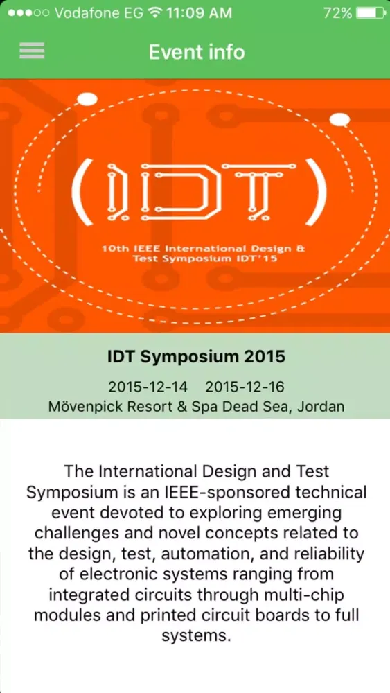 Capturas de pantalla de IDT 2015