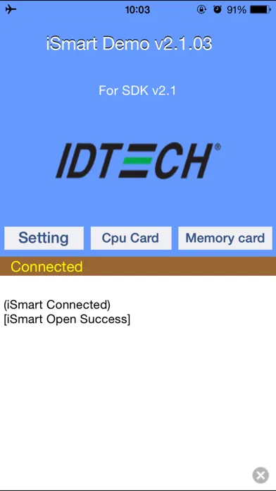Ảnh chụp màn hình của ID TECH iSmart