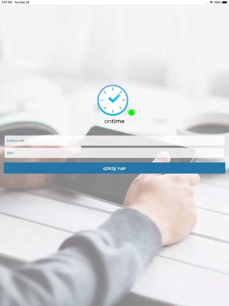 Tangkapan layar ontime Acity iPad 