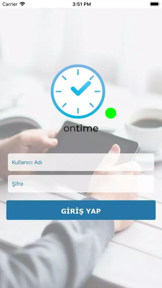 Tangkapan layar ontime Acity