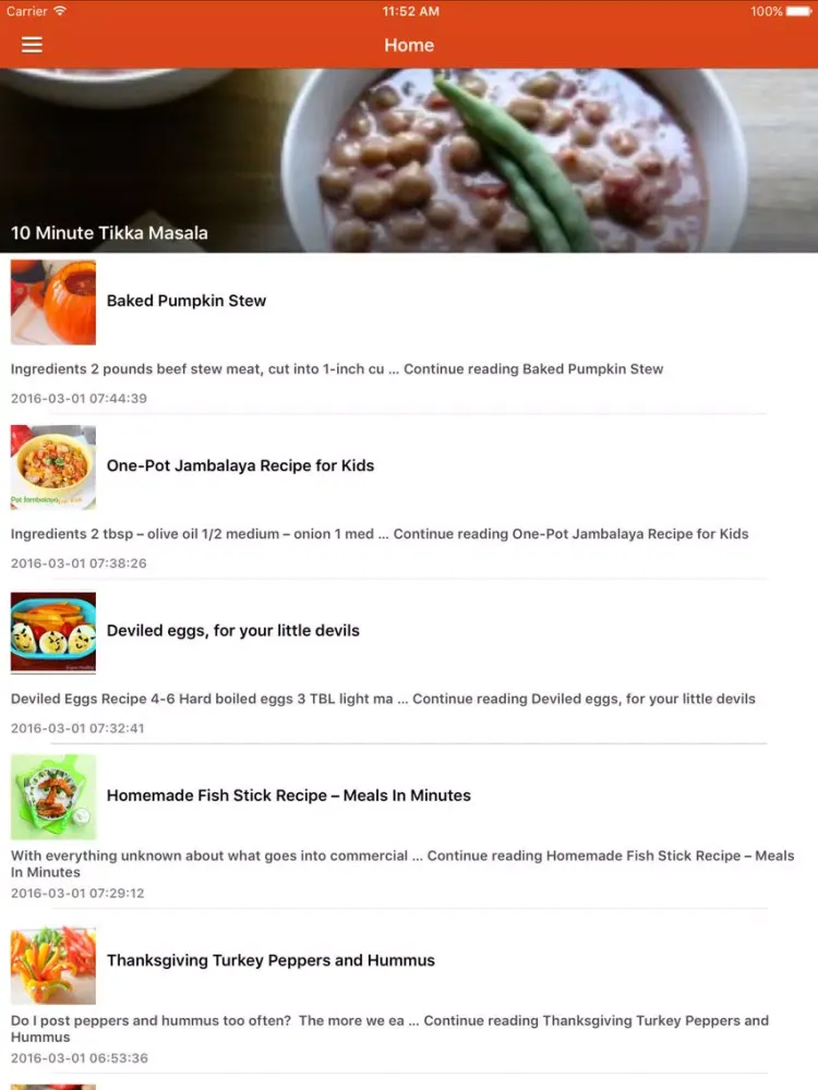 Capturas de tela do Kids' Love Menu Guide to Your Family - Kids Eat Everything iPad 