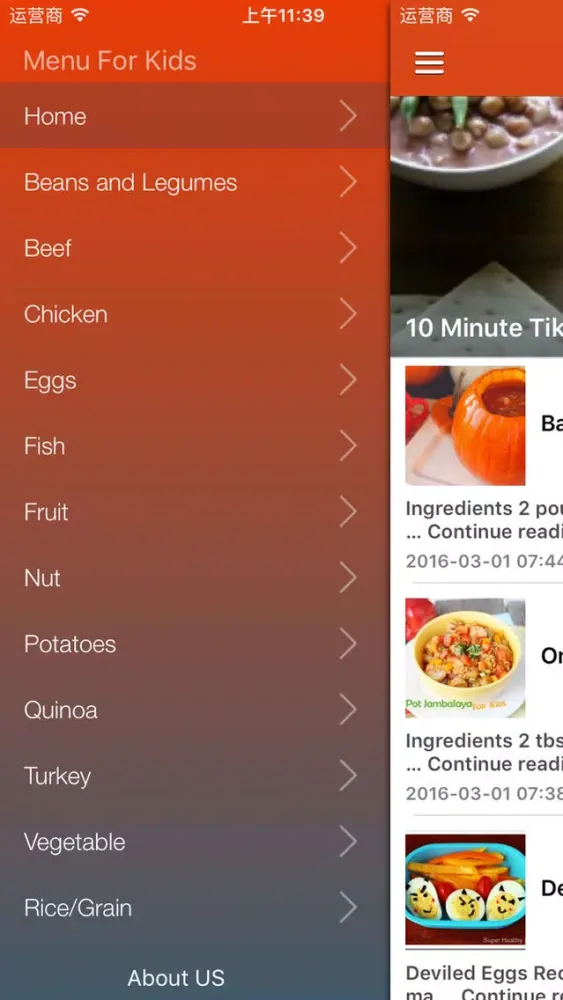 Capturas de tela do Kids' Love Menu Guide to Your Family - Kids Eat Everything