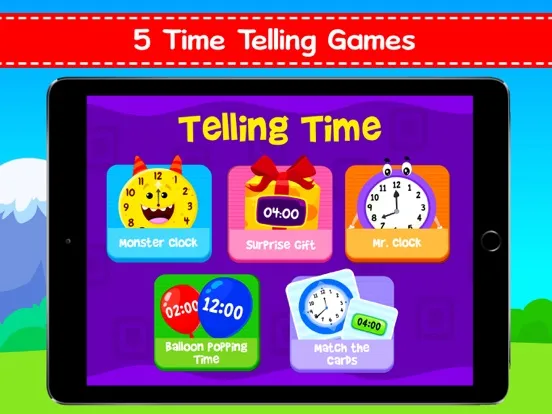 Ảnh chụp màn hình của Telling Time For Kids + Clock iPad 