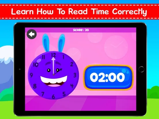 Ảnh chụp màn hình của Telling Time For Kids + Clock iPad 