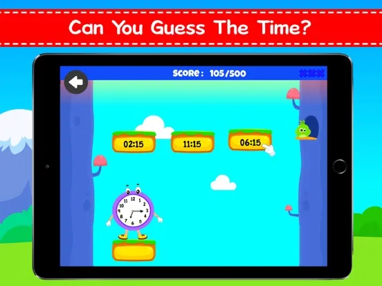 Ảnh chụp màn hình của Telling Time For Kids + Clock iPad 