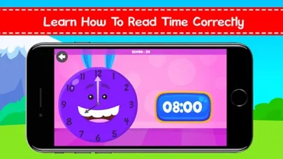 Ảnh chụp màn hình của Telling Time For Kids + Clock