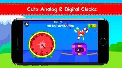 Ảnh chụp màn hình của Telling Time For Kids + Clock