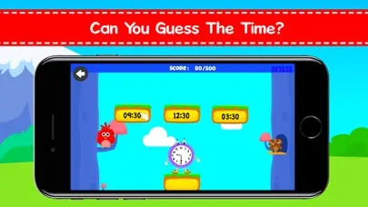 Ảnh chụp màn hình của Telling Time For Kids + Clock