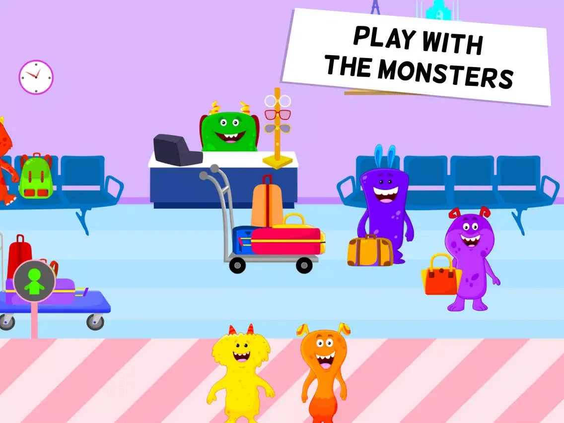 Capturas de tela do My Monster Town: Airport Game iPad 