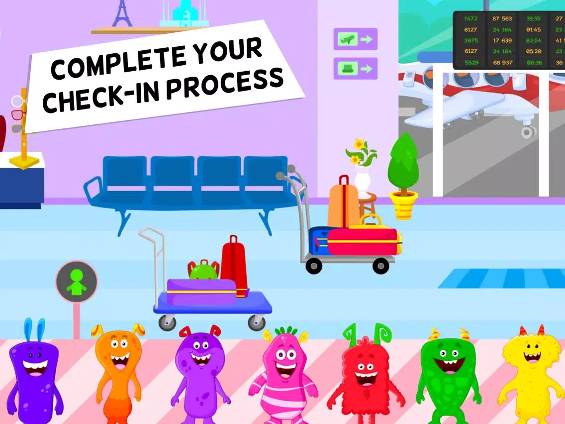 Capturas de tela do My Monster Town: Airport Game iPad 