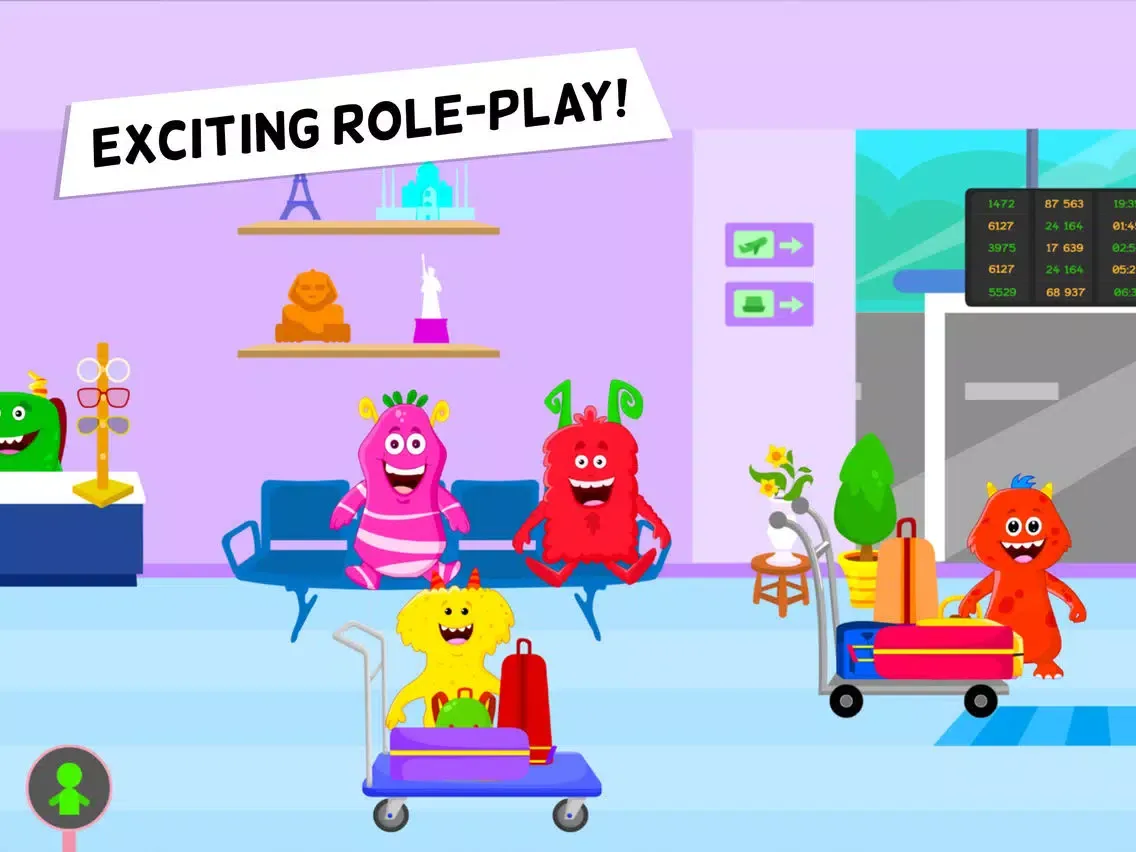 Capturas de tela do My Monster Town: Airport Game iPad 