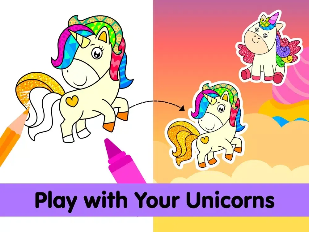 Captures d'écran de Kids Coloring App Unicorn Game iPad 