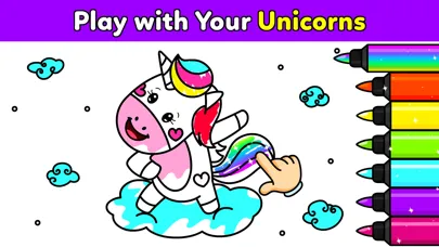 Capturas de tela do Unicorn Coloring Club Games