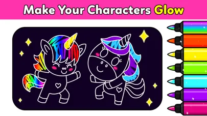 Capturas de tela do Unicorn Coloring Club Games