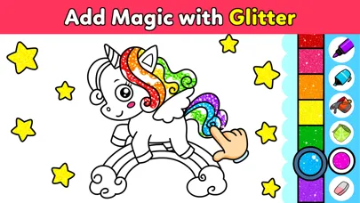 Capturas de tela do Unicorn Coloring Club Games