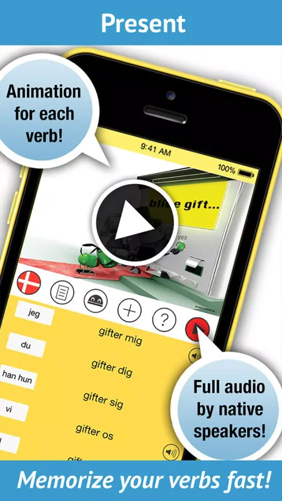 Learn Danish Verbs - LearnBots स्क्रीनशॉट