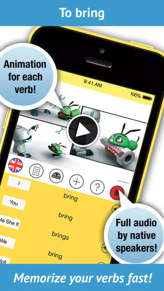 Learn English Verbs. LearnBots স্ক্রিনশট