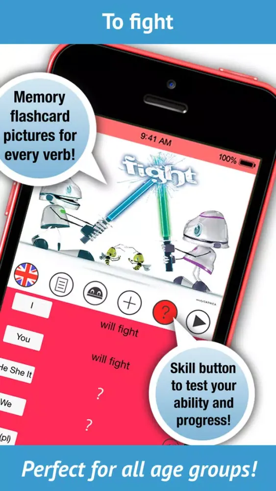 Learn English Verbs. LearnBots স্ক্রিনশট