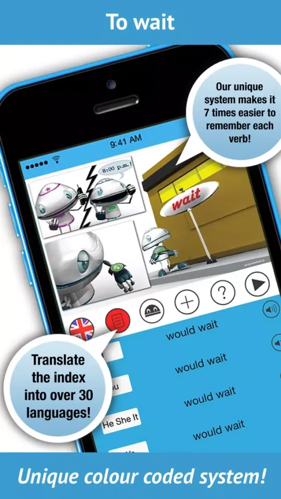 Learn English Verbs. LearnBots স্ক্রিনশট