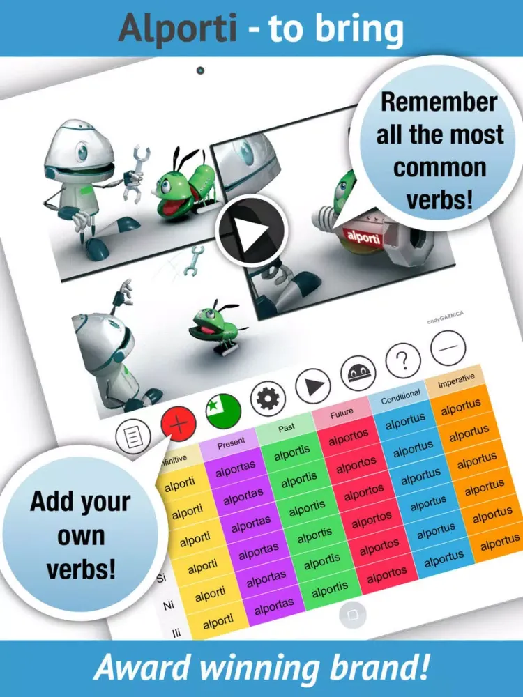Скриншоты Esperanto Verbs - LearnBots iPad 