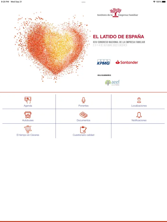 Tangkapan skrin XXV Congreso EF 2022 iPad 