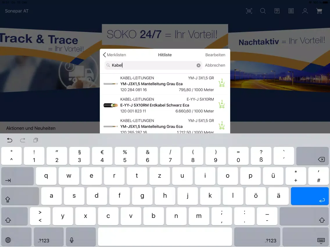 Screenshot di Sonepar AT iPad 