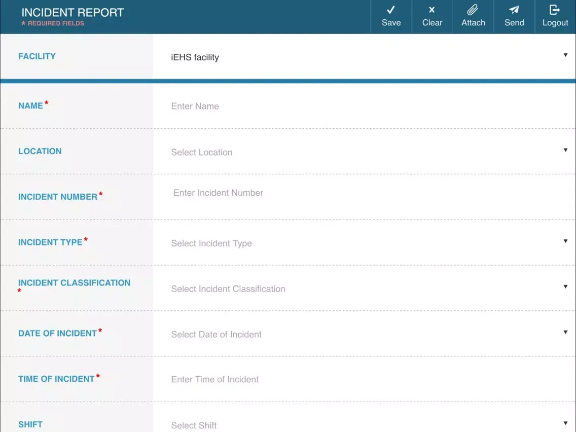iEHS Incident Report iPad 应用截图