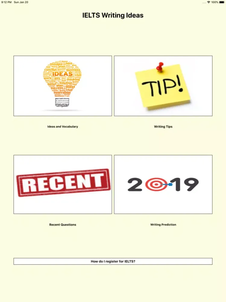 IELTS Ideas iPad  Screenshots