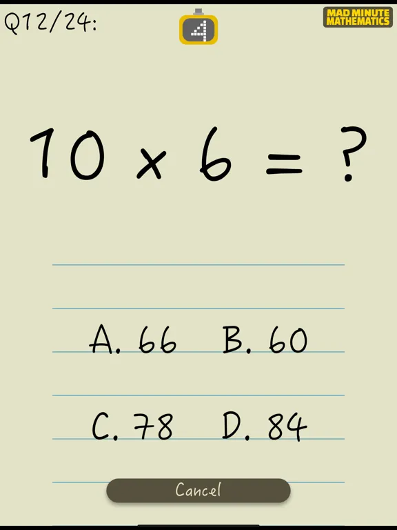 Mad Minutes Mathematics iPad  Screenshots