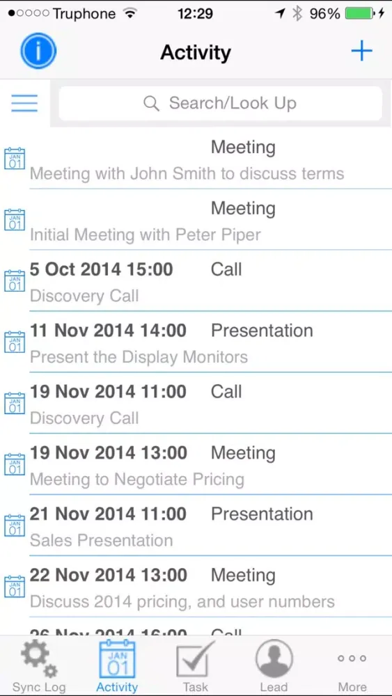 Скриншоты iEnterprise Mobile - Oracle CRM on Demand